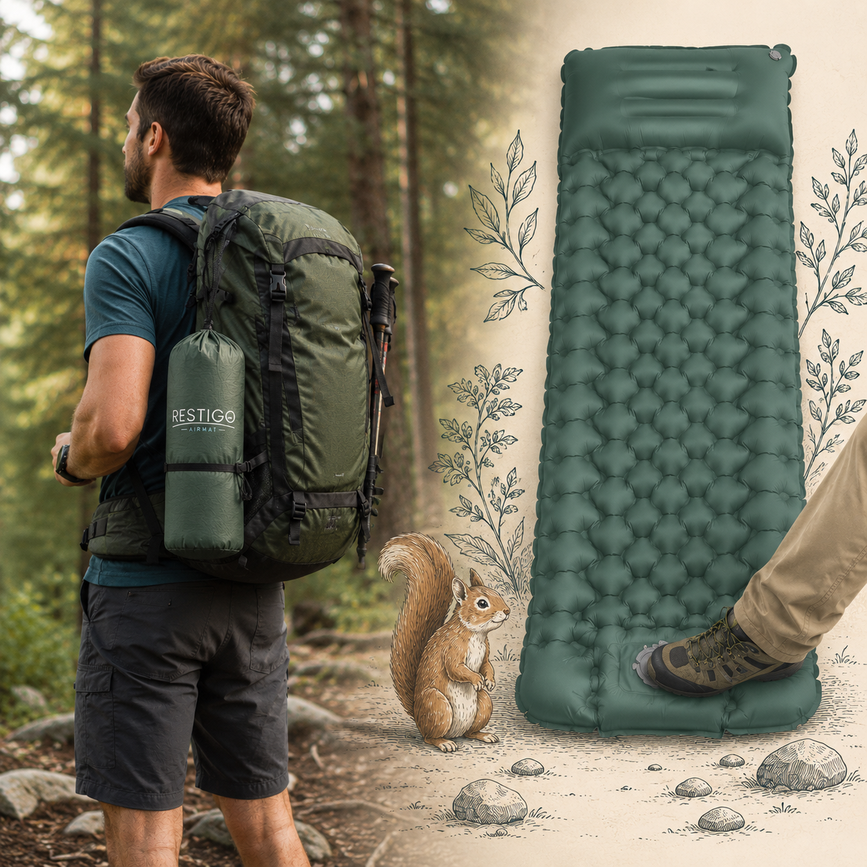 RESTIGO AIRMAT- Lábpumpás matrac